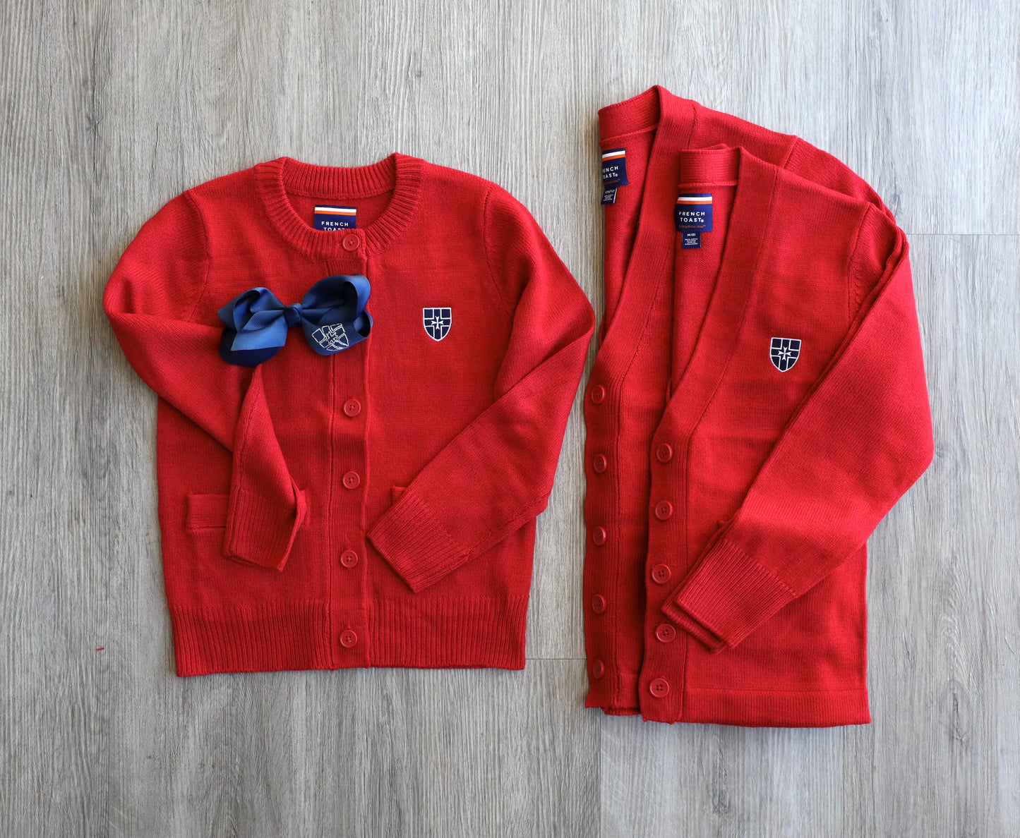 Red Sweater with Crest