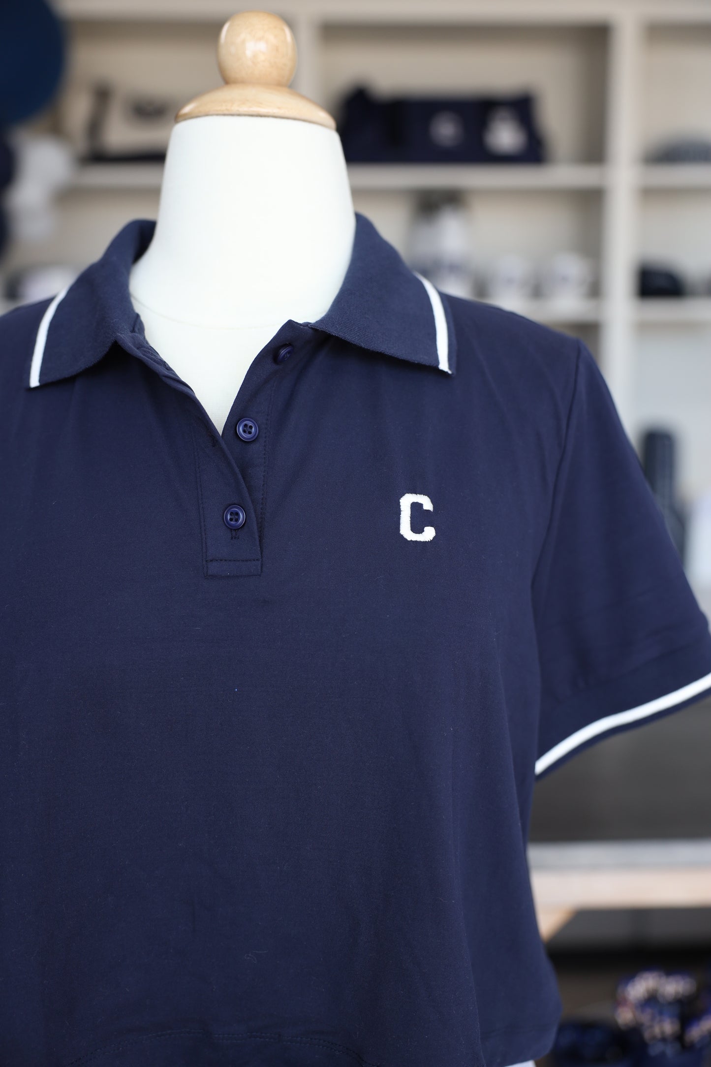Tennis Polo Crop Shirt w/ C