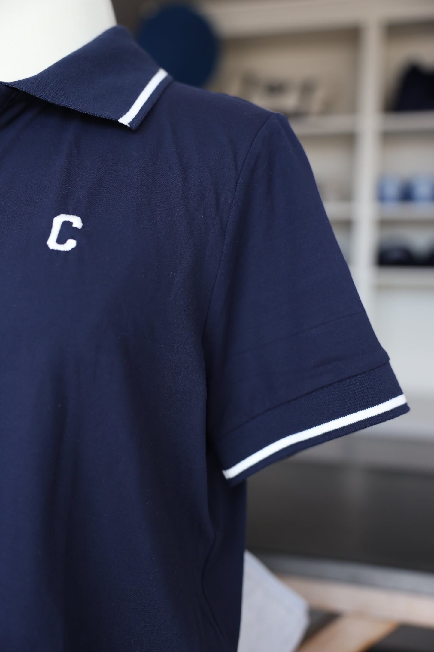 Tennis Polo Crop Shirt w/ C