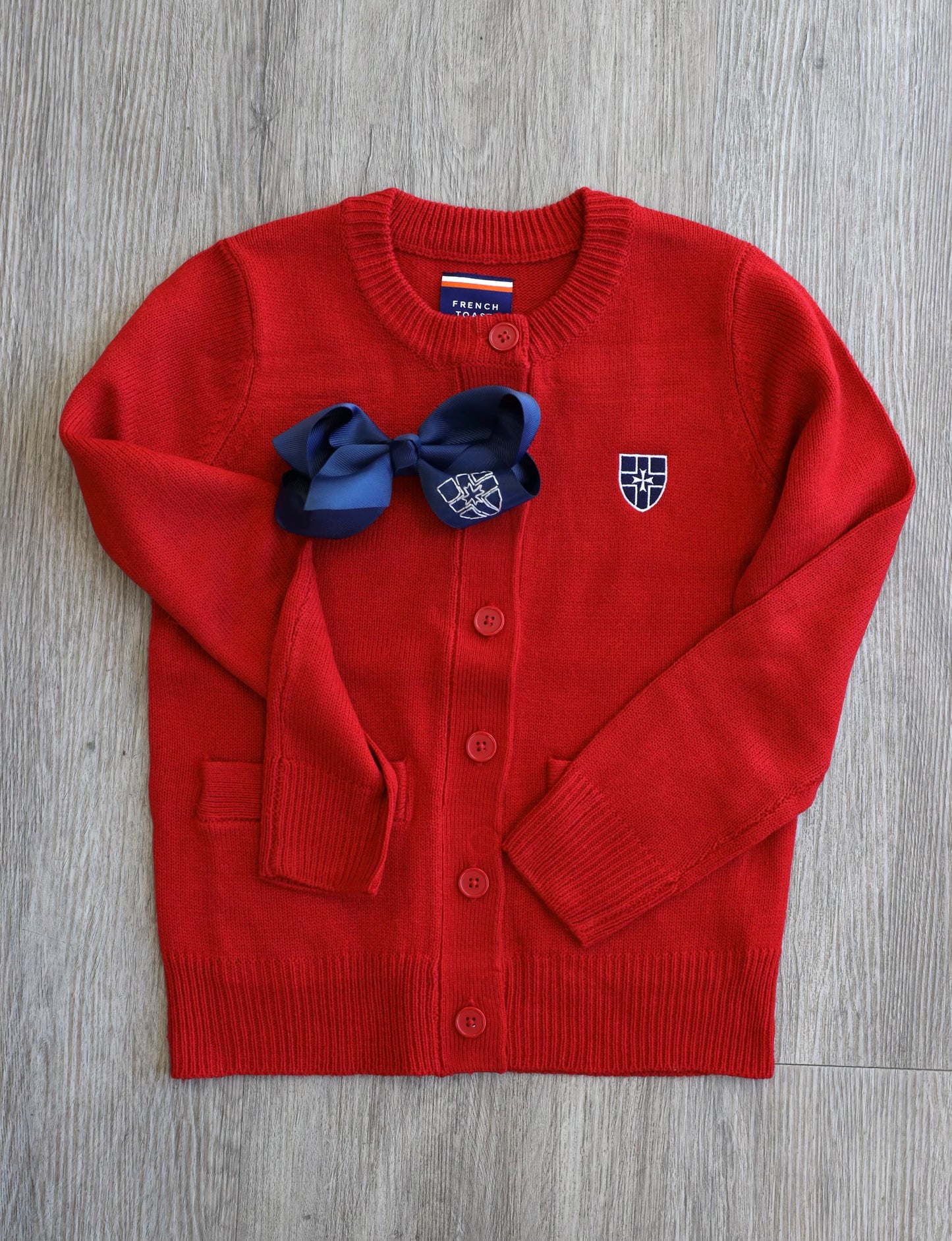 Red Sweater with Crest