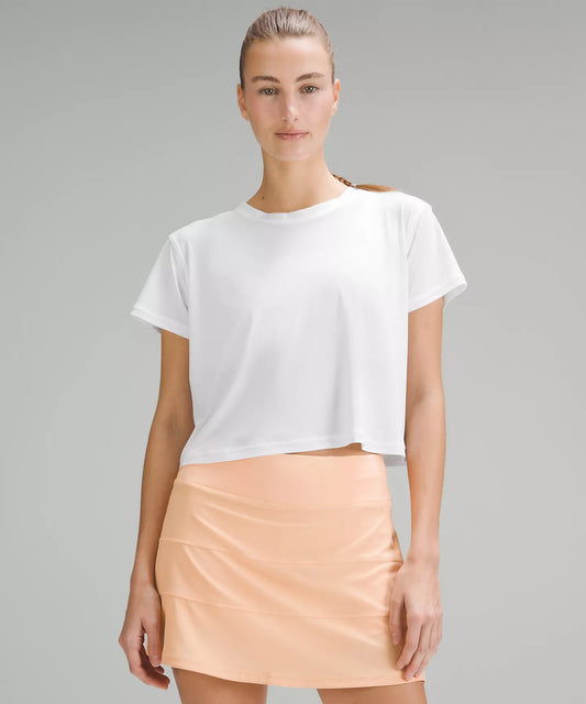 Lululemon Crop Performance Tee with Crest