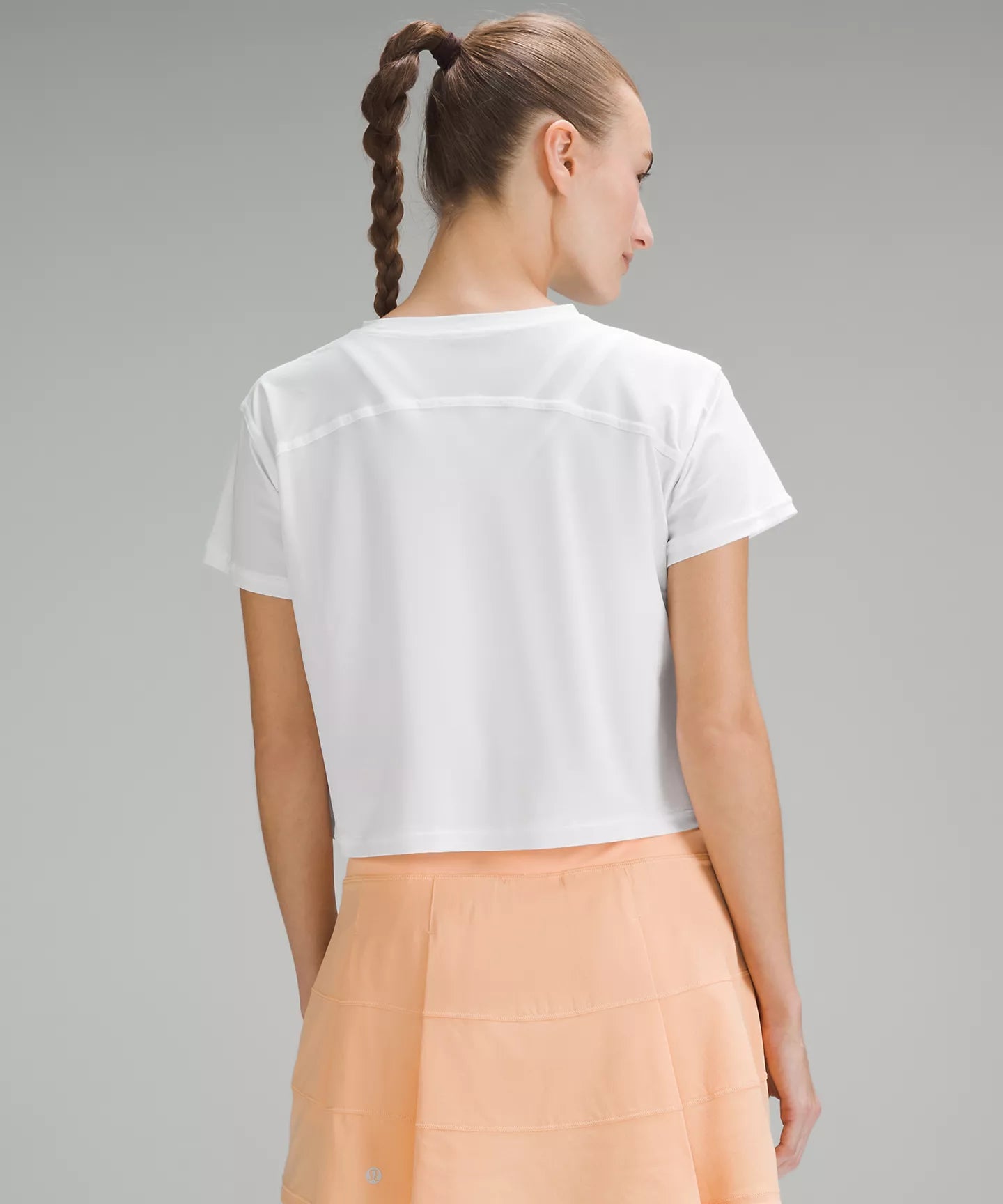 Lululemon Crop Performance Tee with Crest