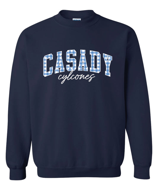 Casady Cyclones Gingham Sweatshirt