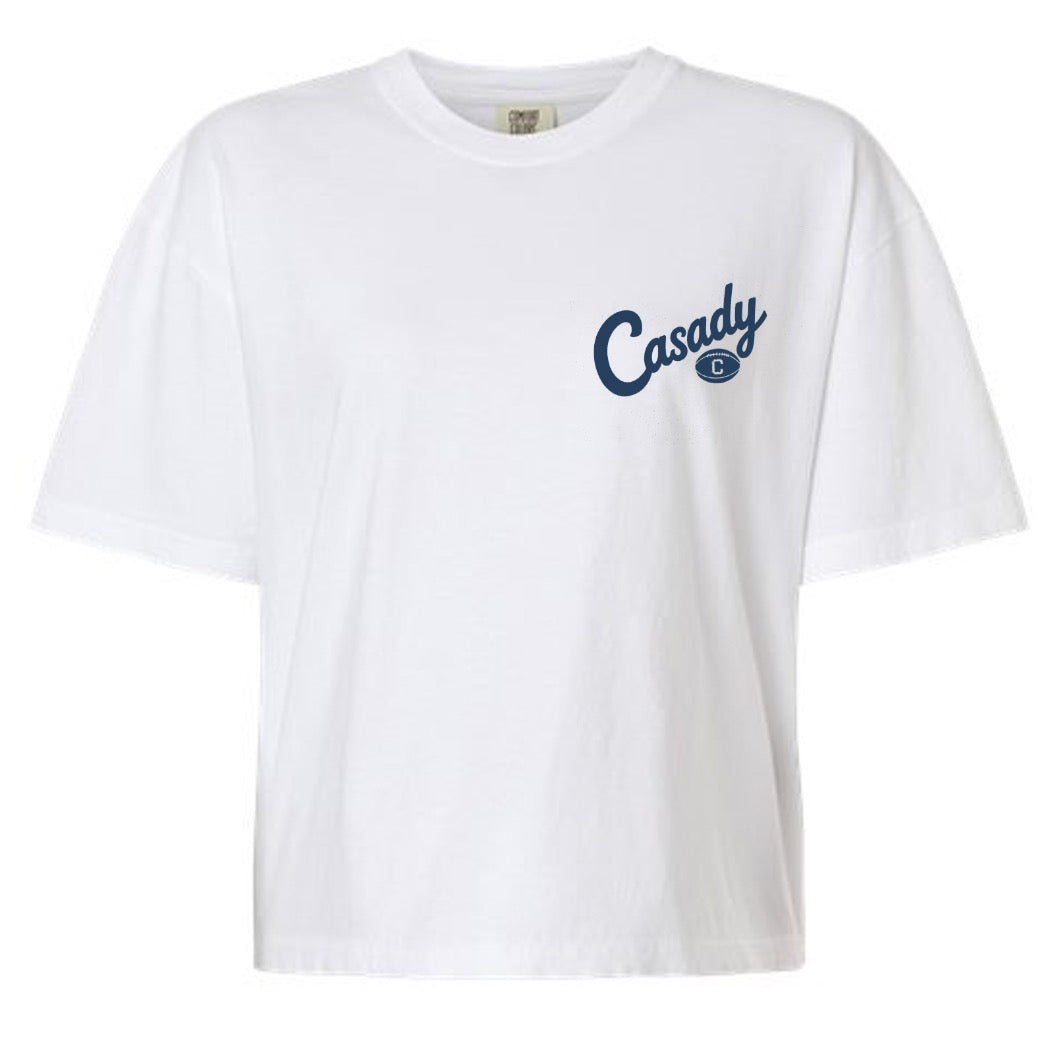 Women's Casady Football Logo Boxy Tee