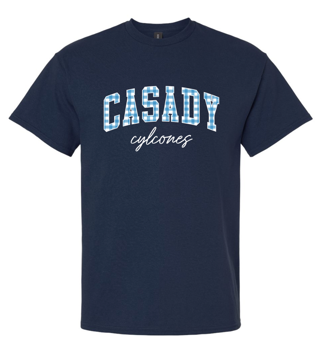 Casady Cyclones Gingham Tee