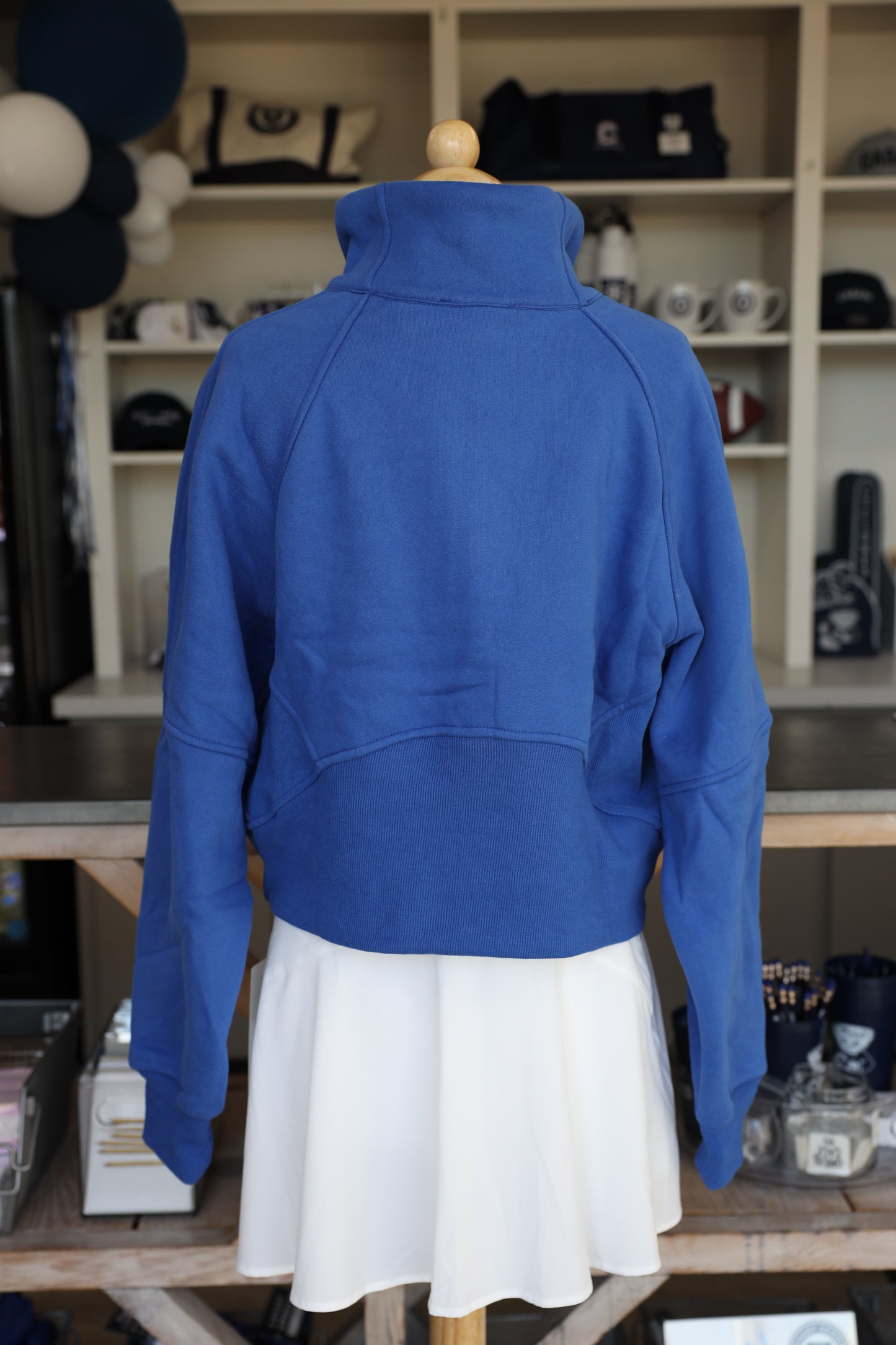 Women's Half Zip Pullover - Blue