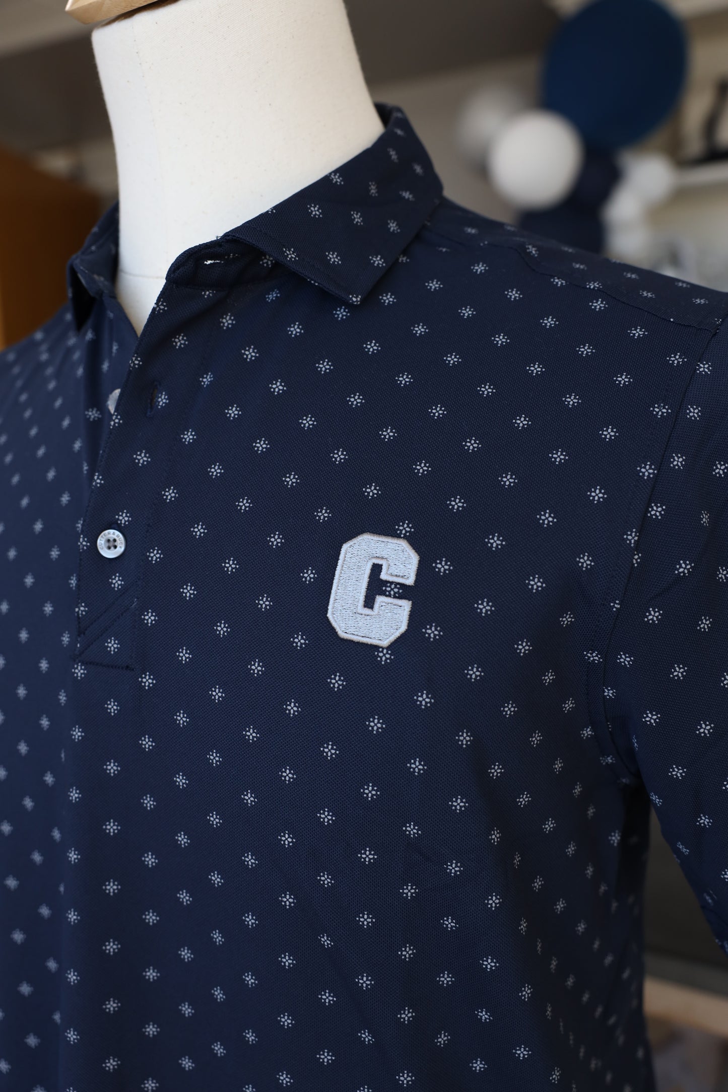 Pique Tile Print Polo