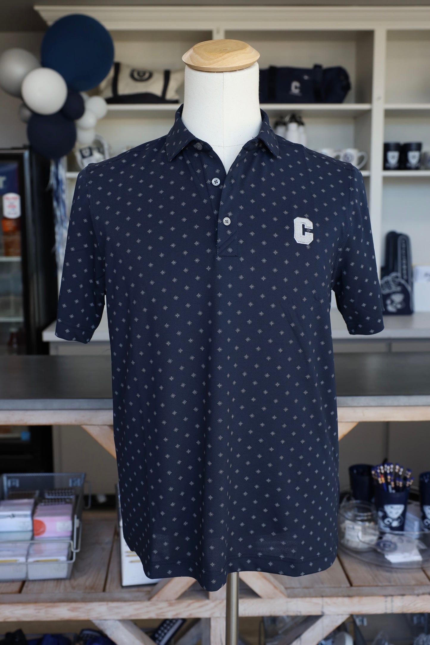 Pique Tile Print Polo