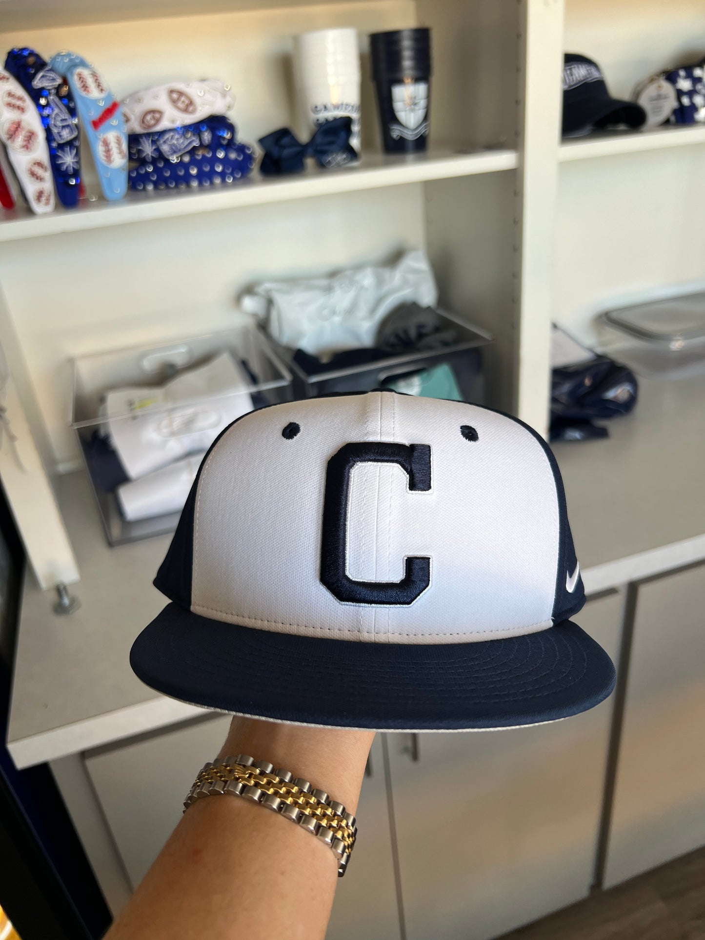 Flat Bill "C" Hat