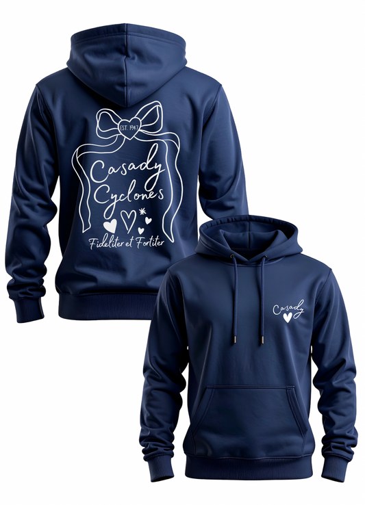 Casady Cyclones Puff Paint Bow Hoodie