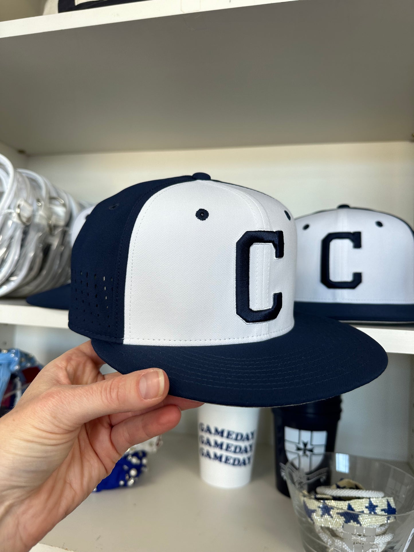 Flat Bill "C" Hat