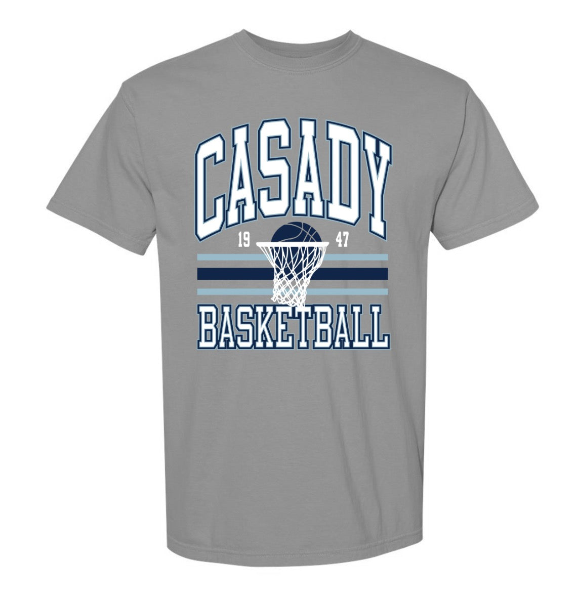 Casady Basketball Stripes Tee *Pre-order*