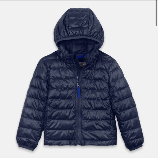 Kids Lightweight Puffer Jacket with Crest
