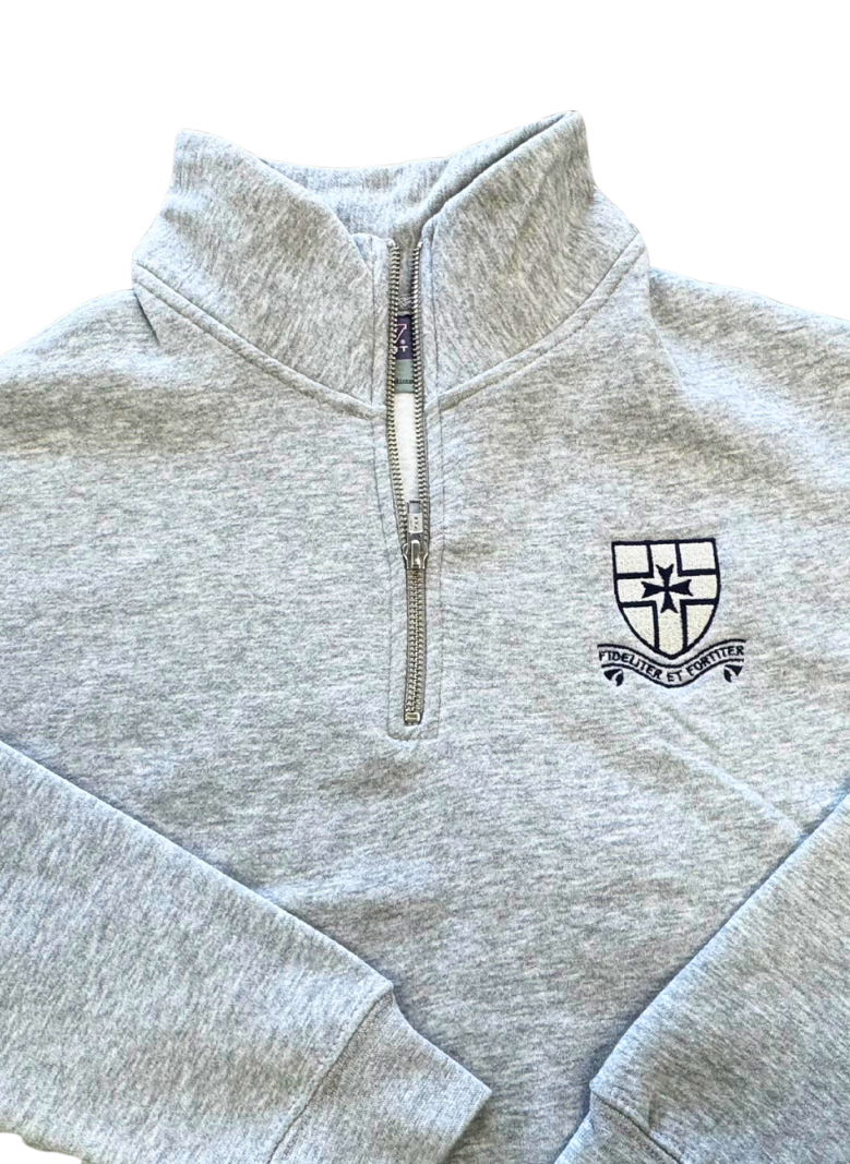 Women's Quarter-Zip Pullover with Crest