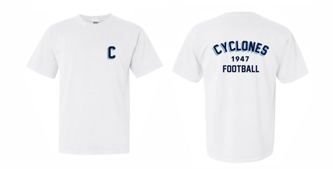 Cyclones Football Puff Paint Tee