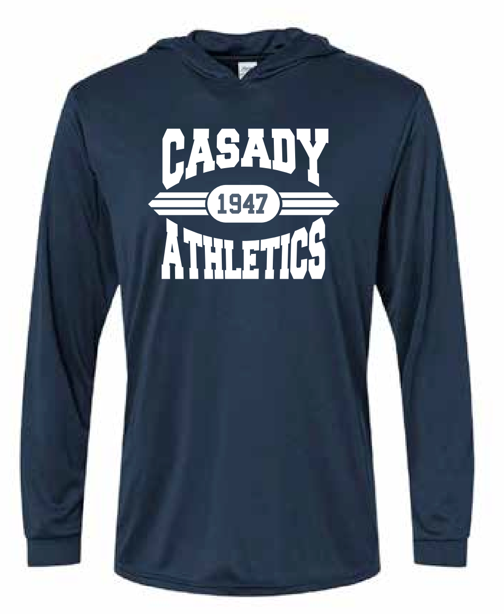 Casady 1947 Athletics Long Sleeve Dri-fit Tee w/ Hood