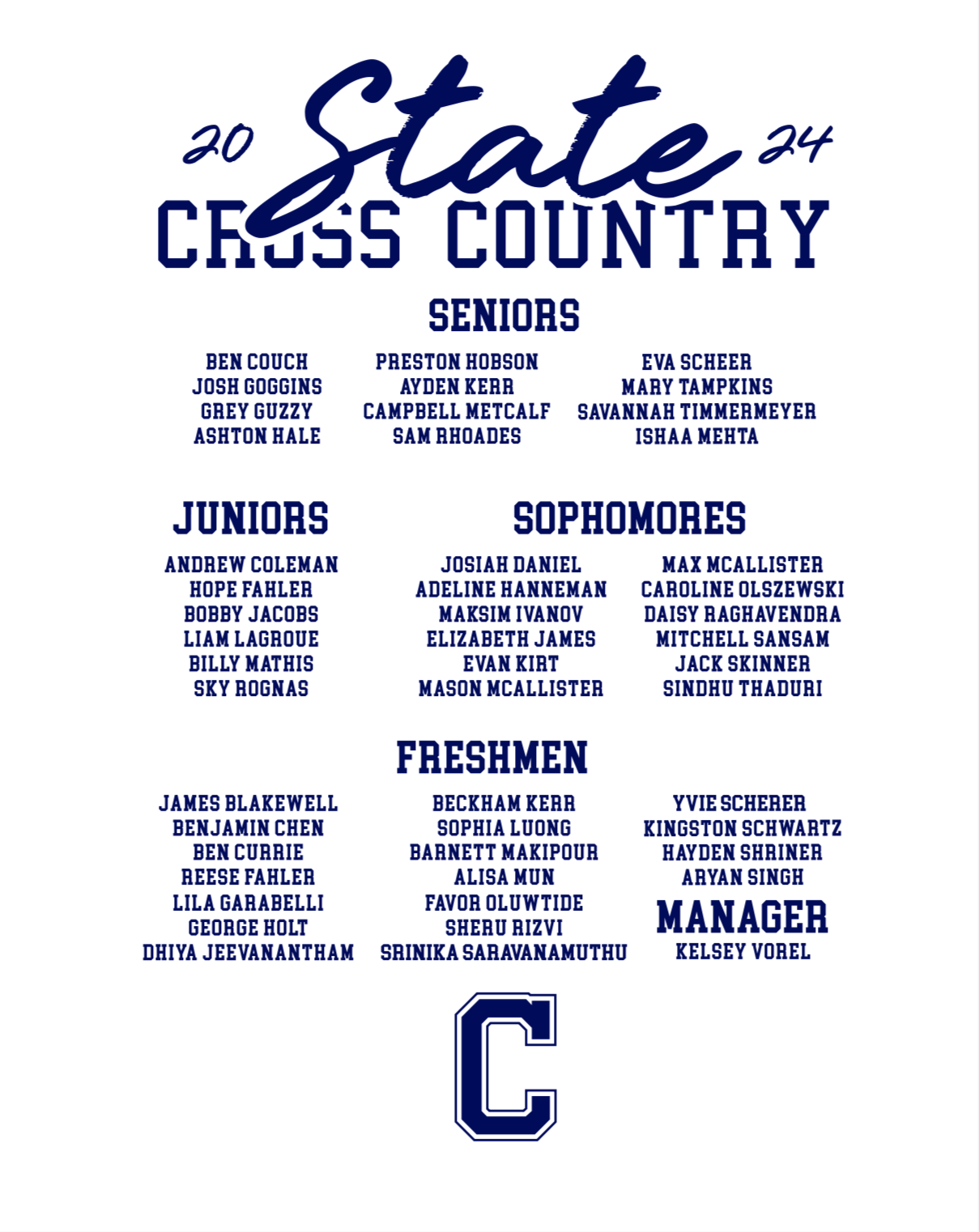 Casady Cross Country State Tee