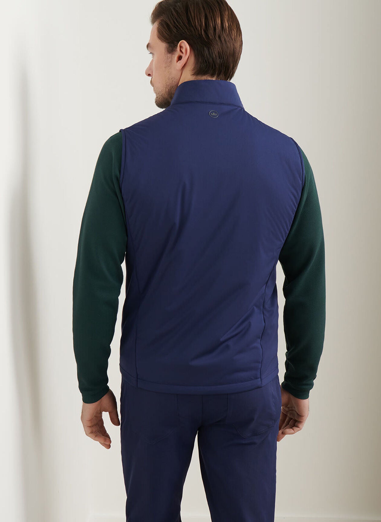 Peter Millar Fuse Hybrid Vest in Navy w/ Open Crest